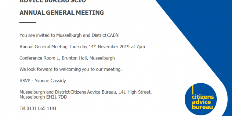 Annual General Meeting Invitation | Musselburgh and District Citizens